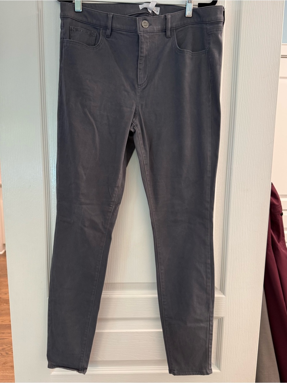 Loft Slim Stretch 5 pocket pants - Gray, 10 Tall